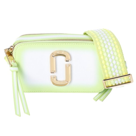Marc Jacobs Snapshot Fluoro Edge Crossbody Neon Green Woven Strap - Picture 1 of 6
